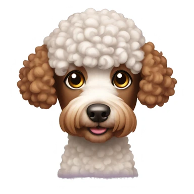 Brow poodle sticker