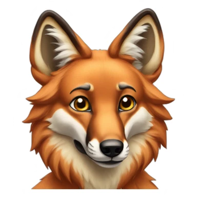 Maned wolf sticker