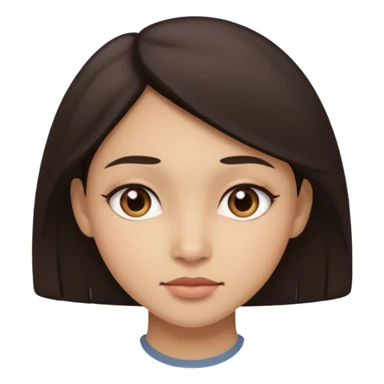 racially ambiguous female face sticker