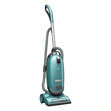 Closeup of dusty Teal tilted upright vacuum cleaner  sticker