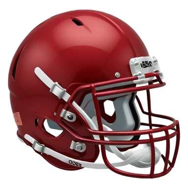 College football player helmet in a deep, dark red color sticker