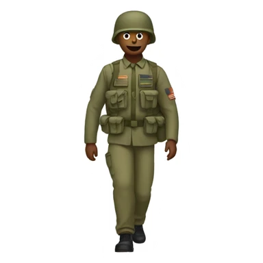 army man walking sticker