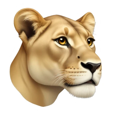Colored lioness sticker