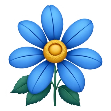 blue flower sticker