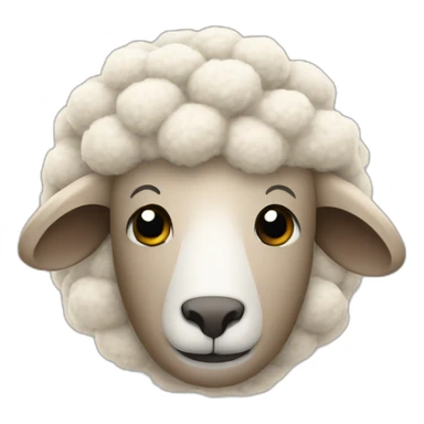 Sheep wool sticker