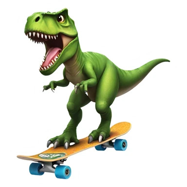 T-Rex on a skateboard sticker