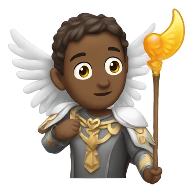 Una popó con alas y una varita mágica  sticker