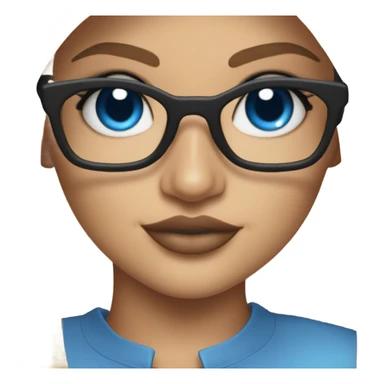 blonde kylie jenner with blue eyes and glasses  sticker