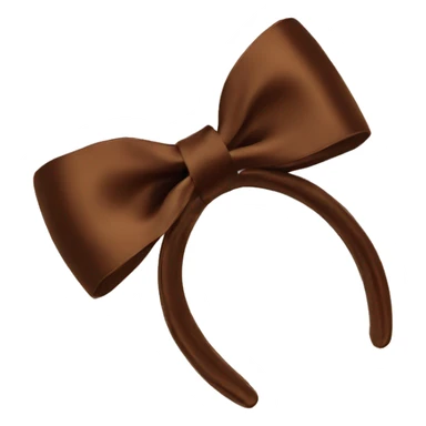 Brown satin bow shape hair claw clip sticker