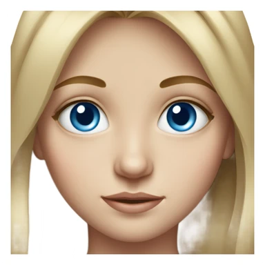 realistic portrait of girl with blue eyes sticker