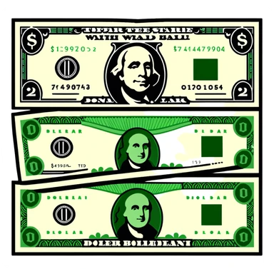 dollar bill banknote sticker