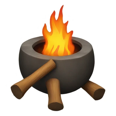 Embers on a fire pit sticker