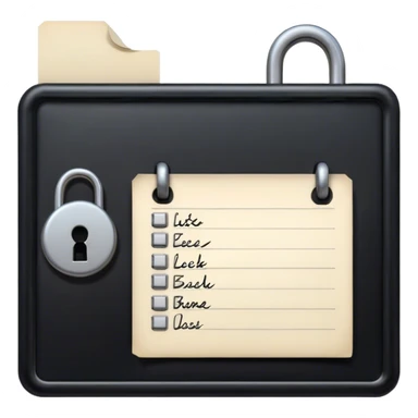 open lock and Task list sticker