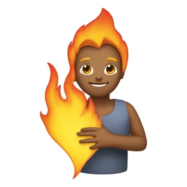 people with heart on fire sticker