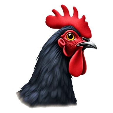 coq femelle à la peau noire  sticker