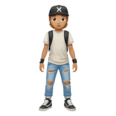 skater boy from 80s sticker