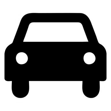 black car, minimal and flat, solid black silhouette, simple shapes sticker