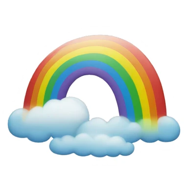 Rainbow and clouds sticker