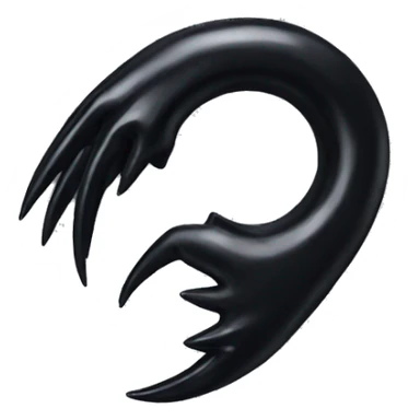 Black claw clip for hair sticker