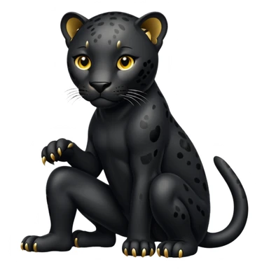 Black jaguar, similar to the traditional iPhone emoji. sticker