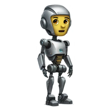 half human half robot sticker