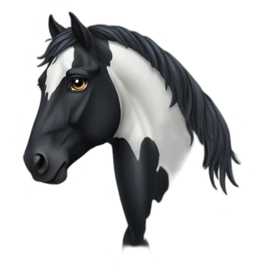 Friesian horse sticker