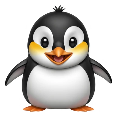 Penguin laugh sticker