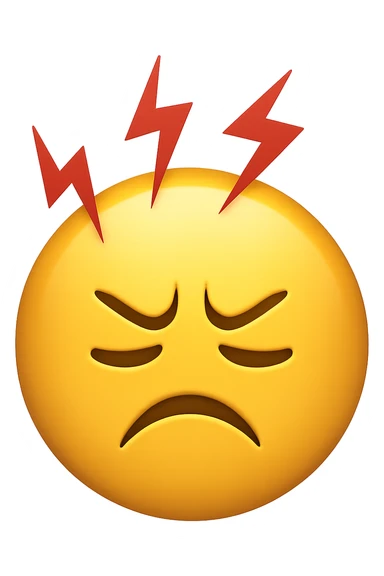 forte mal di testa emoji stile iphone sticker