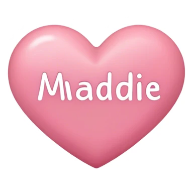 Heart with the name Maddie in the middle  sticker