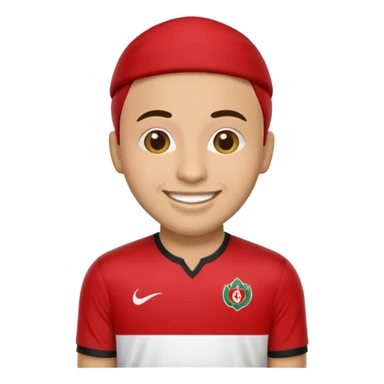 Create me an emoji that wears wydad shirt sticker