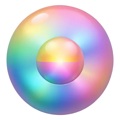 Pastel rainbow atom sticker