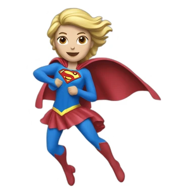 Supergirl fly in the sky sticker