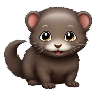 Cute baby mink  sticker