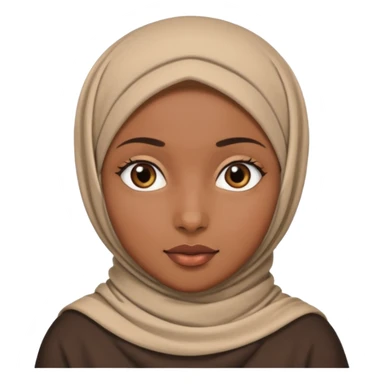 Black girl wearing hijab sticker