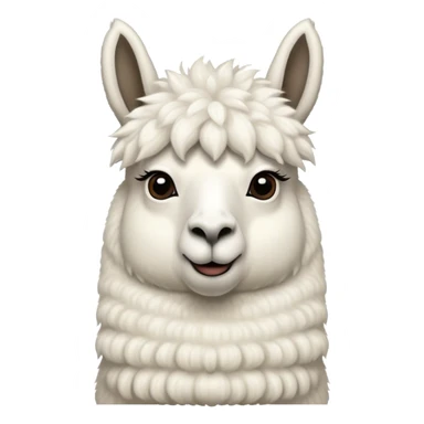 head White llama sticker