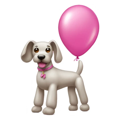 pink balloon dog sticker