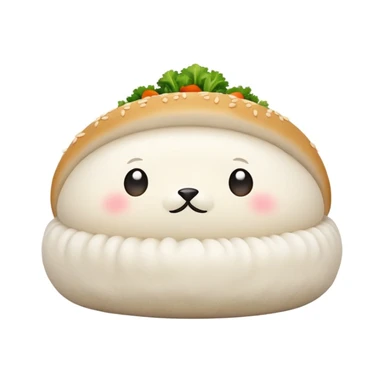 bao, japanese food sticker