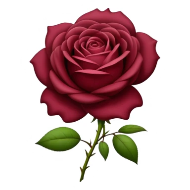 Maroon coloured rose sticker