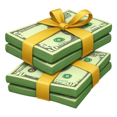 dollars paper money bundle sticker