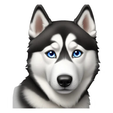 Siberian Husky with blue eyes sticker