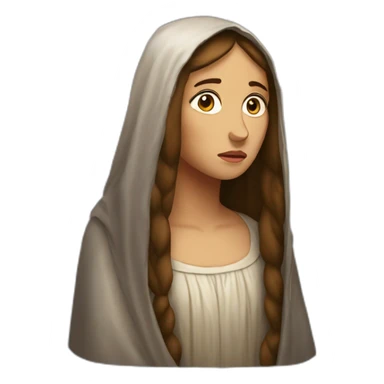 sad mary magdalene sticker