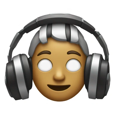 a lock wearing headphones sticker