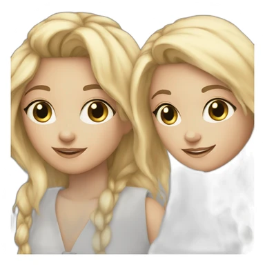 friendgroup of 4 white girld sticker