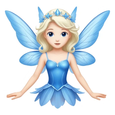 Flying blue fairy sticker