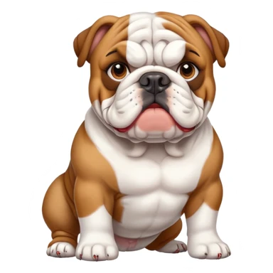english bulldog standing guard sticker