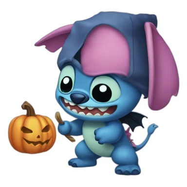 stitch deguisemen halloween sticker