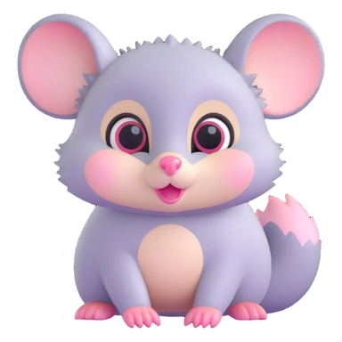 cute sparkly possum sticker