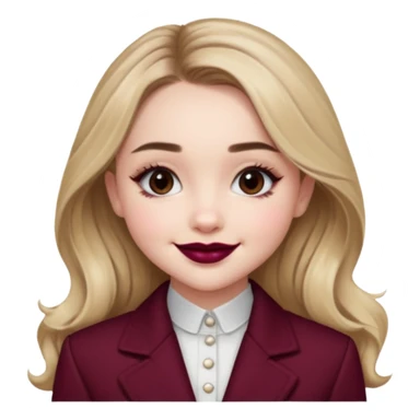 Sabrina carpenter wearing burgundy lipstick  sticker