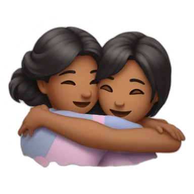 Two besties hugging  sticker