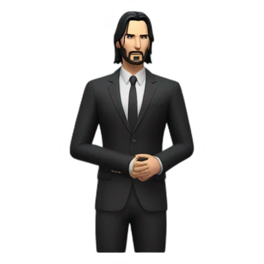 sims4-John-Wick-wearing-black-suit-perfectly-centered sticker